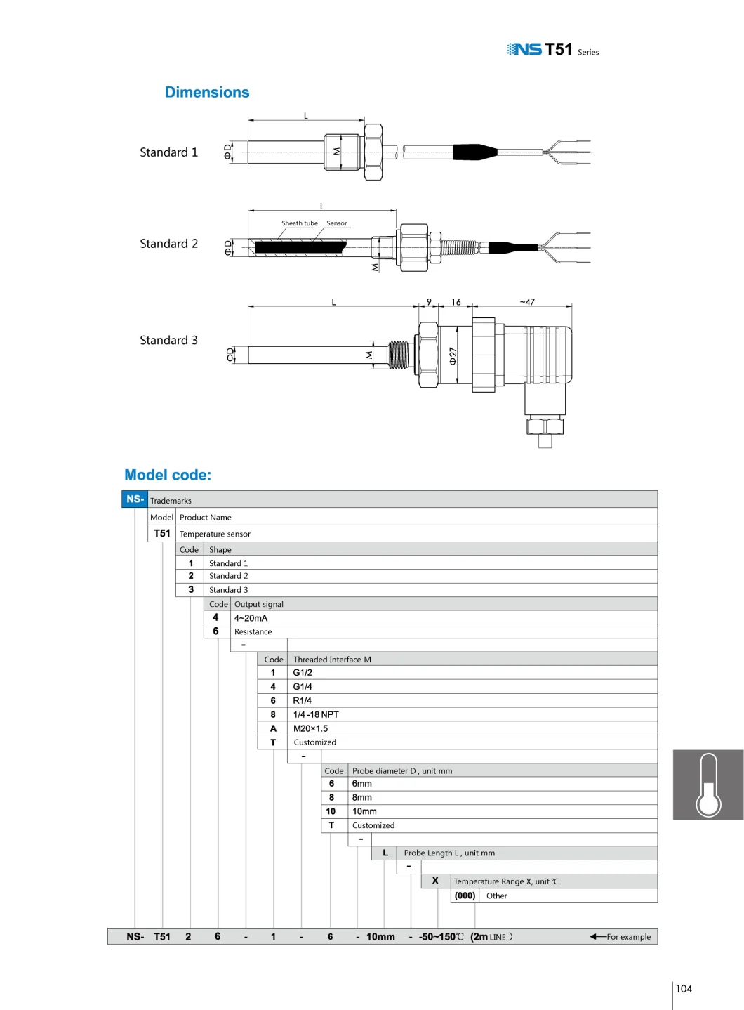 M4-M8 Screw Mounting PT1000 Rtd Sensor