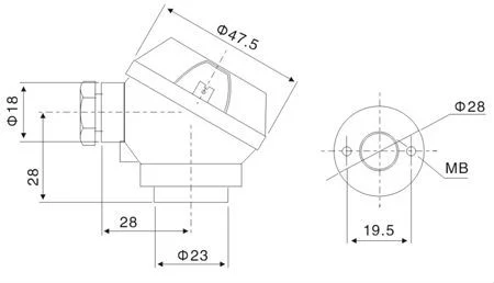 Micc Alloy-Aluminum Material M Type Thermocouple Head