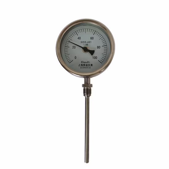 Bague à sertir réglable Boîtier en acier inoxydable bimétallique Thermomètre de cuisson bimétallique pour industriel