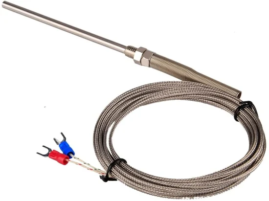 Haute qualité PT100 PT1000 Rtd capteur de température filetage M8 3 noyaux 1 mètre fil sonde Thermocouple