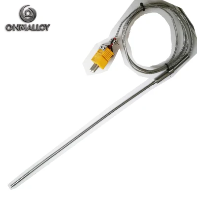 Thermocouple à isolation minérale haute température avec connecteur de fiche de câble d'extension