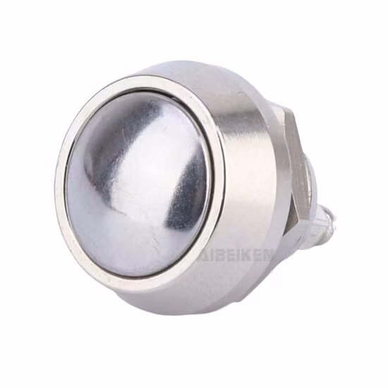 Tête bombée 1no Fonction momentanée avec borne à vis Interrupteur à bouton-poussoir 12 mm